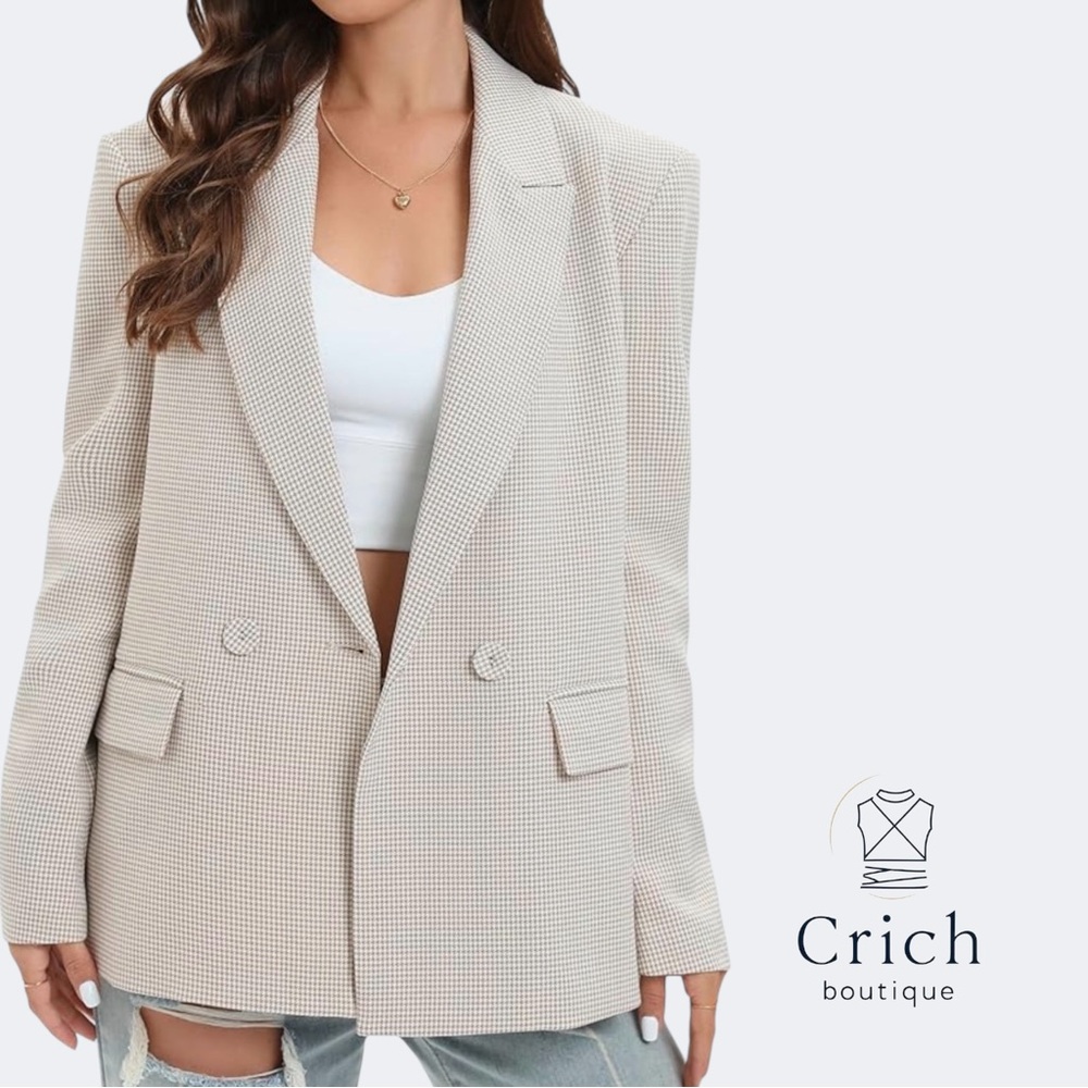 TRNY Women's Oversized Double-Breasted Suit Blazer Jacket. SIZE XL. NWT